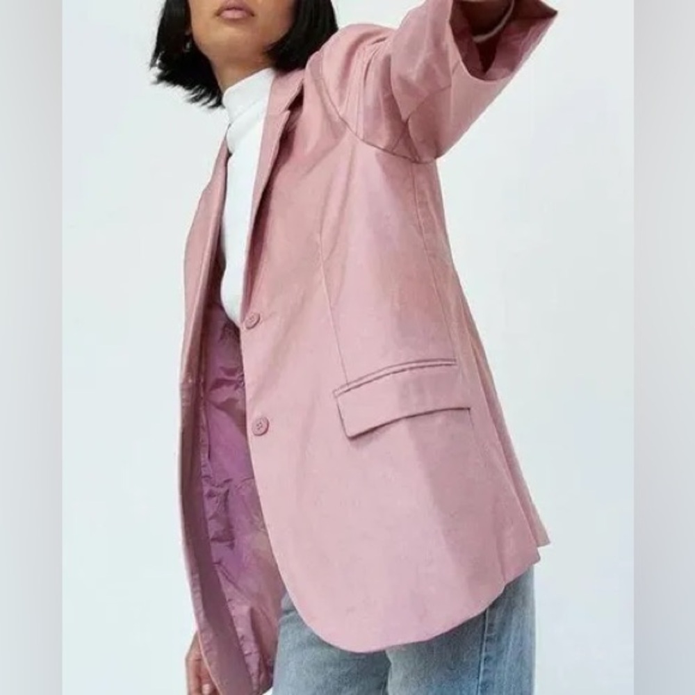 NWT Princess Polly Denae Oversized Dusty Pink Blazer, L